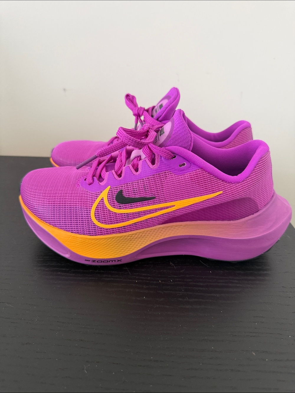 Nike Women's Zoom Fly 5 Running Shoes - Vivid Magenta with Yellow Accent